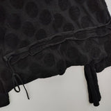 Y's フード付き ドット 羽織 yo-t07-064 コットンウール ジャケット ブラック レディース ワイズ/Yohji【中古】5-1127T∞