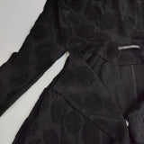 Y's フード付き ドット 羽織 yo-t07-064 コットンウール ジャケット ブラック レディース ワイズ/Yohji【中古】5-1127T∞