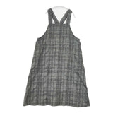 100% a hundred percent +2 ナチュラン 千鳥格子 ウールコットン ジャンパースカート ノースリーブ ワンピース グレー レディース ワンハンドレッドパーセント【中古】5-1127T∞