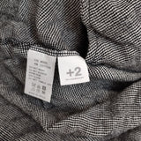 100% a hundred percent +2 ナチュラン 千鳥格子 ウールコットン ジャンパースカート ノースリーブ ワンピース グレー レディース ワンハンドレッドパーセント【中古】5-1127T∞