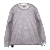 maturely Chambray In Side Out Long Sleeves シアー シースルー メッシュ カットソー 24SS グレー パープル レディース マチュアリー【中古】5-1204M∞