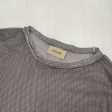 maturely Chambray In Side Out Long Sleeves シアー シースルー メッシュ カットソー 24SS グレー パープル レディース マチュアリー【中古】5-1204M∞