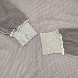 maturely Chambray In Side Out Long Sleeves シアー シースルー メッシュ カットソー 24SS グレー パープル レディース マチュアリー【中古】5-1204M∞