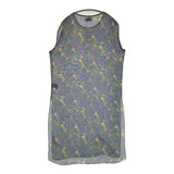 maturely Logo Emblem Print Dress 定価20900円 BEAMS ロゴ メッシュ ノースリーブ ワンピース グレー レディース マチュアリー【中古】5-0822S♪