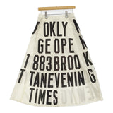 BEAMS BOY ニュースペーパースカート 定価15180円 ペチコート付き ロングスカート ベージュ レディース ビームスボーイ【中古】5-0902M♪