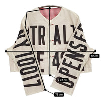 BEAMS BOY ニュースペーパー リバーシブル ジャケット 定価18480円 ノーカラー ベージュ レッド レディース ビームスボーイ【中古】5-0902M♪