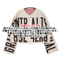 BEAMS BOY ニュースペーパー リバーシブル ジャケット 定価18480円 ノーカラー ベージュ レッド レディース ビームスボーイ【中古】5-0902M♪