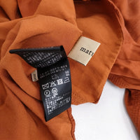 maturely FibrilSatin Blouse 定価17600円 BEAMS BOY サイズ0 サテン ブラウス シャツ 24SS オレンジ レディース マチュアリー【中古】5-0822S♪
