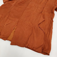 maturely FibrilSatin Blouse 定価17600円 BEAMS BOY サイズ0 サテン ブラウス シャツ 24SS オレンジ レディース マチュアリー【中古】5-0822S♪