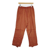 maturely Fibril Satin Pants サテン イージー パンツ 24SS オレンジ レディース マチュアリー【中古】5-1126M∞