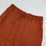 maturely Fibril Satin Pants サテン イージー パンツ 24SS オレンジ レディース マチュアリー【中古】5-1126M∞