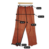 maturely Fibril Satin Pants サテン イージー パンツ 24SS オレンジ レディース マチュアリー【中古】5-1126M∞