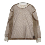 maturely Chambray In Side Out Long Sleeves シアー シースルー メッシュ カットソー ブラウン レディース マチュアリー【中古】5-1204M∞