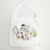 fog linen work リトアニア製 リネン ISABELLE BOINOT イザベルボワノ ミニバッグ フラワープリント トートバッグ ホワイト レディース フォグリネンワーク【中古】5-1122G∞