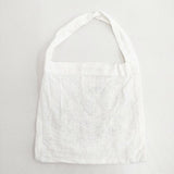 fog linen work リトアニア製 リネン ISABELLE BOINOT イザベルボワノ ミニバッグ フラワープリント トートバッグ ホワイト レディース フォグリネンワーク【中古】5-1122G∞