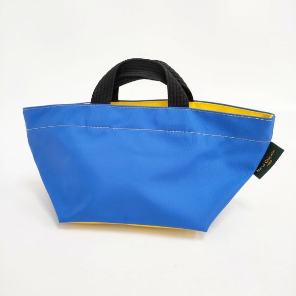 Herve Chapelier 901N ナイロン舟型トートS トートバッグ ブルー イエロー レディース エルベ・シャプリエ【中古】5-1122G∞
