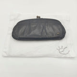ebagos レザーがま口ウォレット 長財布 ブラック レディース エバゴス【中古】5-1012G∞