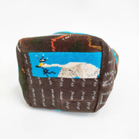 ebagos BIRD JOURNEY シェニール ソフトバケツ 2WAY 定価74800円 ショルダーバッグ 24AW ブラウン ブルー レディース エバゴス【中古】5-0829T♪