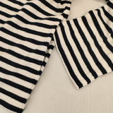 YAECA STOCK ボートネック 83041 コットン ボーダー カットソー ホワイト ネイビー レディース ヤエカ【中古】5-1201M∞