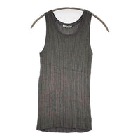 WANDERUNG ワンデルング WRKNF-003 リブニット コットンレーヨンシルク タンクトップ グレー レディース【中古】5-0822S♪