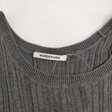 WANDERUNG ワンデルング WRKNF-003 リブニット コットンレーヨンシルク タンクトップ グレー レディース【中古】5-0822S♪