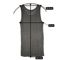 WANDERUNG ワンデルング WRKNF-003 リブニット コットンレーヨンシルク タンクトップ グレー レディース【中古】5-0822S♪