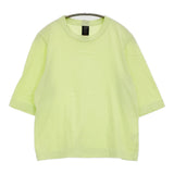 homspun 天竺六分袖Tシャツ 221-6370 サイズM Ｔシャツ カットソー ライトグリーン レディース ホームスパン【中古】5-0822S♪