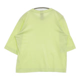 homspun 天竺六分袖Tシャツ 221-6370 サイズM Ｔシャツ カットソー ライトグリーン レディース ホームスパン【中古】5-0822S♪