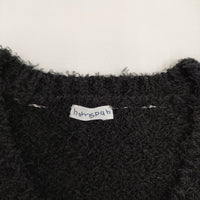 homspun 未使用品 コットンリネンモールベスト 定価20900円 241-7910 ベスト 24SS ブラック レディース ホームスパン【中古】5-0902M♪