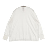 homspun 242-6337 40/2天竺長袖プルオーバー コットン S 長袖Ｔシャツ カットソー ロンＴ ホワイト レディース ホームスパン【中古】5-1201M∞