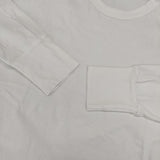 homspun 242-6337 40/2天竺長袖プルオーバー コットン S 長袖Ｔシャツ カットソー ロンＴ ホワイト レディース ホームスパン【中古】5-1201M∞