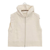 Maglia Plus スウェットパーカーベスト コットン ノースリーブ ベスト ベージュ レディース マリアプラス【中古】5-1201M∞