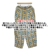 kijinokanosei hikari KJ307SS51B リネンチェック イージー パンツ ベージュ ブルー レディース キジノカノウセイ【中古】5-0902M♪
