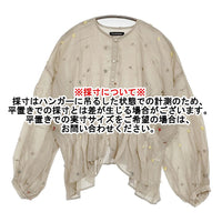kijinokanosei ラミー刺繍タックブラウス さくらんぼ リネン 定価41800円 シャツ 24SS ベージュ レディース キジノカノウセイ【中古】5-0902M♪