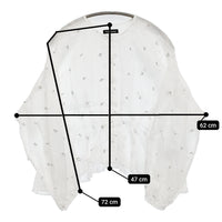 kijinokanosei ラミー刺繍タックブラウス さくらんぼ リネン 定価41800円 シャツ 24SS ホワイト レディース キジノカノウセイ【中古】5-0916M♪
