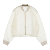 cloche 410-85032 メッシュダンボールブルゾン シアー 短丈 ジャケット ブルゾン オフホワイト レディース クロシェ【中古】5-1201M∞