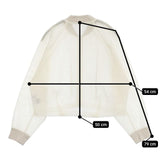 cloche 410-85032 メッシュダンボールブルゾン シアー 短丈 ジャケット ブルゾン オフホワイト レディース クロシェ【中古】5-1201M∞