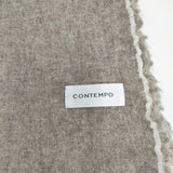 YAECA CONTEMPO 大判 ヤクストール マフラー 無地 ストール ベージュ レディース ヤエカコンテンポ【中古】5-1127T◎