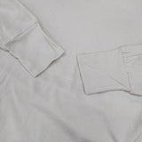 homspun 242-6337 40/2天竺長袖プルオーバー コットン S 長袖Ｔシャツ カットソー ロンＴ オフホワイト キナリ レディース ホームスパン【中古】5-1201M∞