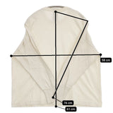 homspun 242-6337 40/2天竺長袖プルオーバー コットン S 長袖Ｔシャツ カットソー ロンＴ オフホワイト キナリ レディース ホームスパン【中古】5-1201M∞