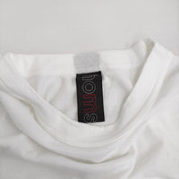 homspun 天竺六分袖Tシャツ 221-6370 サイズM Ｔシャツ カットソー ホワイト レディース ホームスパン【中古】5-0822S♪