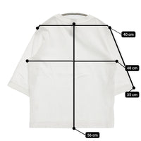 homspun 天竺六分袖Tシャツ 221-6370 サイズM Ｔシャツ カットソー ホワイト レディース ホームスパン【中古】5-0822S♪