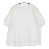 homspun 天竺 半袖 プルオーバー 定価9350円 241-6372 パフスリーブ カットソー ホワイト レディース ホームスパン【中古】5-0822S♪