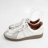 REPRODUCTION OF FOUND ジャーマントレーナー 37 レザー GERMAN MILITARY TRAINER スニーカー オフホワイト レディース リプロダクションオブファウンド【中古】5-1127G◎