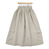 cloth&cross Hug O War リネン ワイドパンツ 日本製 キュロット ベージュ レディース クロス＆クロス ハグオーワー【中古】6-0301M∞