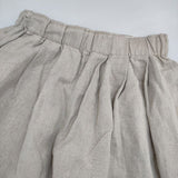 cloth&cross Hug O War リネン ワイドパンツ 日本製 キュロット ベージュ レディース クロス＆クロス ハグオーワー【中古】6-0301M∞