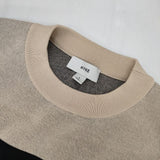 HYKE 231-11316 BELL SLEEVE SWEATER ベルスリーブ ボーダー セーター ニット ベージュ ブラック レディース ハイク【中古】5-1204M∞