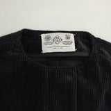 R&D.M.Co- 9W CORDUROY WIDE SLEEVE JACKET コーデュロイ ノーカラージャケット ブラック レディース オールドマンズテーラー【中古】5-1127T∞