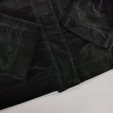 R&D.M.Co- 9W CORDUROY WIDE SLEEVE JACKET コーデュロイ ノーカラージャケット ブラック レディース オールドマンズテーラー【中古】5-1127T∞