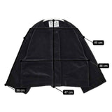 R&D.M.Co- 9W CORDUROY WIDE SLEEVE JACKET コーデュロイ ノーカラージャケット ブラック レディース オールドマンズテーラー【中古】5-1127T∞